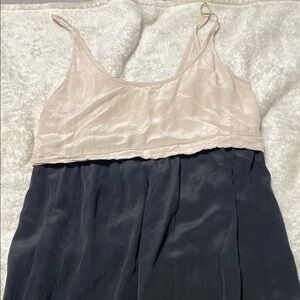 Wilfred Chic Silk Two-Tone Sleeveless Dress